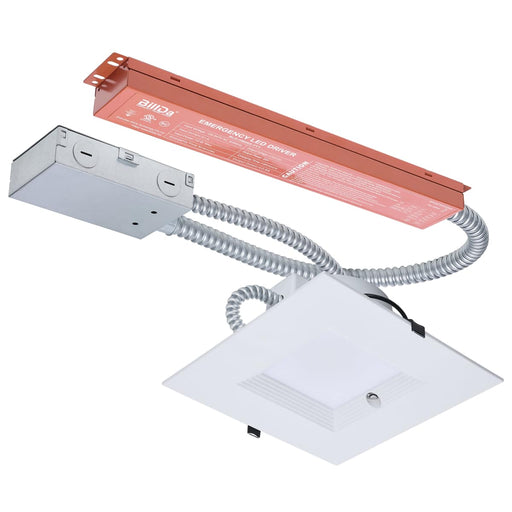 Commercial Downlight Retrofit Nuvo S21614 28W Field Selectable LED 8-Inch Commercial Downlight - Dual Dimming - Integrated Emergency Driver - Square - 120-347 Volt Nuvo