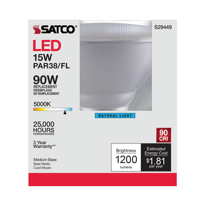 S29449 15PAR38/LED/40'/950/120V 15 Watt LED PAR38 Flood Light Bulb 5000K LightStoreUSA