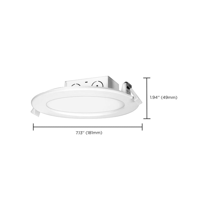 Direct Wire LED Downlight Satco S39059 11.6 watt LED Direct Wire Downlight - Edge-lit - 5-6 inch - 5000K - 120 volt - Dimmable Satco
