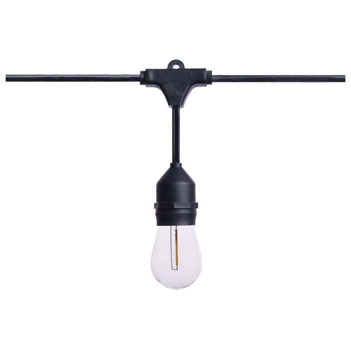 String Light Satco S8020R1 24 Foot LED String Light - 12-S14 Lamps - 2700K CCT - Black - 120 Volt Satco