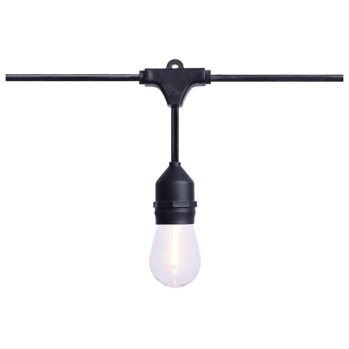 String Light Satco S8020R1 24 Foot LED String Light - 12-S14 Lamps - 2700K CCT - Black - 120 Volt Satco