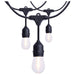 String Light Satco S8020R1 24 Foot LED String Light - 12-S14 Lamps - 2700K CCT - Black - 120 Volt Satco