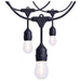 String Light Satco S8032R1 60 Foot LED String Light - 24-S14 Lamps - Medium Base - 2200K CCT - Black Satco
