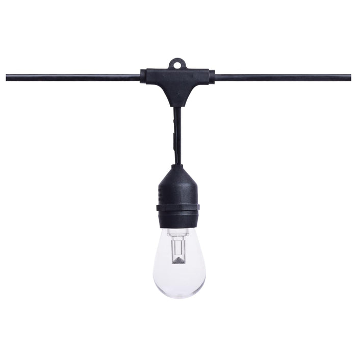 String Light Satco S8033R1 48 Foot LED String Light - 15-S14 Lamps - Medium Base - RGBTW - Infrared Remote - Black - 120 Volt Satco