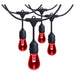 String Light Satco S8033R1 48 Foot LED String Light - 15-S14 Lamps - Medium Base - RGBTW - Infrared Remote - Black - 120 Volt Satco