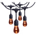 String Light Satco S8033R1 48 Foot LED String Light - 15-S14 Lamps - Medium Base - RGBTW - Infrared Remote - Black - 120 Volt Satco