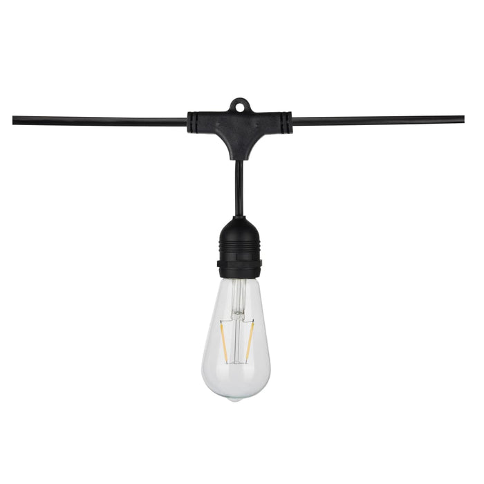 String Light Satco S8036 24Ft - LED String Light - 12 Vintage ST19 bulbs Included - 120 Volts Satco