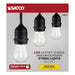 String Light Satco S8037 2 Pack - 24Ft - LED String Light - Includes 12-S14 bulbs - 2200K - 120 Volts Satco