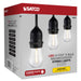 String Light Satco S8037 2 Pack - 24Ft - LED String Light - Includes 12-S14 bulbs - 2200K - 120 Volts Satco