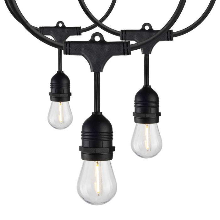 String Light Satco S8037 2 Pack - 24Ft - LED String Light - Includes 12-S14 bulbs - 2200K - 120 Volts Satco