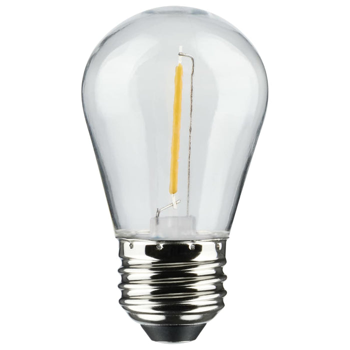 String Light Satco S8038 24Ft - LED String Light - Includes 12-S14 bulbs - 2200K - White Cord Satco