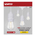 String Light Satco S8038 24Ft - LED String Light - Includes 12-S14 bulbs - 2200K - White Cord Satco