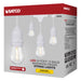 String Light Satco S8038 24Ft - LED String Light - Includes 12-S14 bulbs - 2200K - White Cord Satco