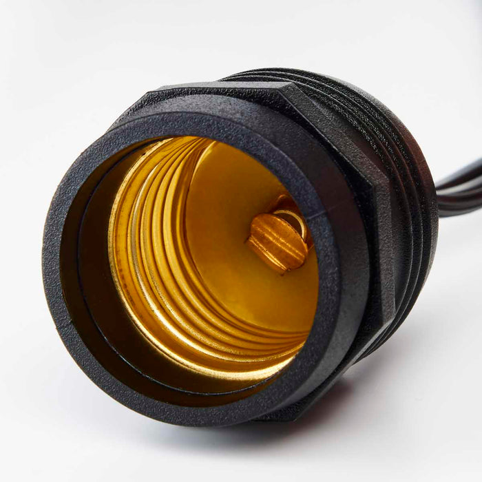 String Light Satco S8039 24Ft - LED String Light - 12 Socketed Black Cord and Plug Only Satco