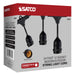 String Light Satco S8039 24Ft - LED String Light - 12 Socketed Black Cord and Plug Only Satco