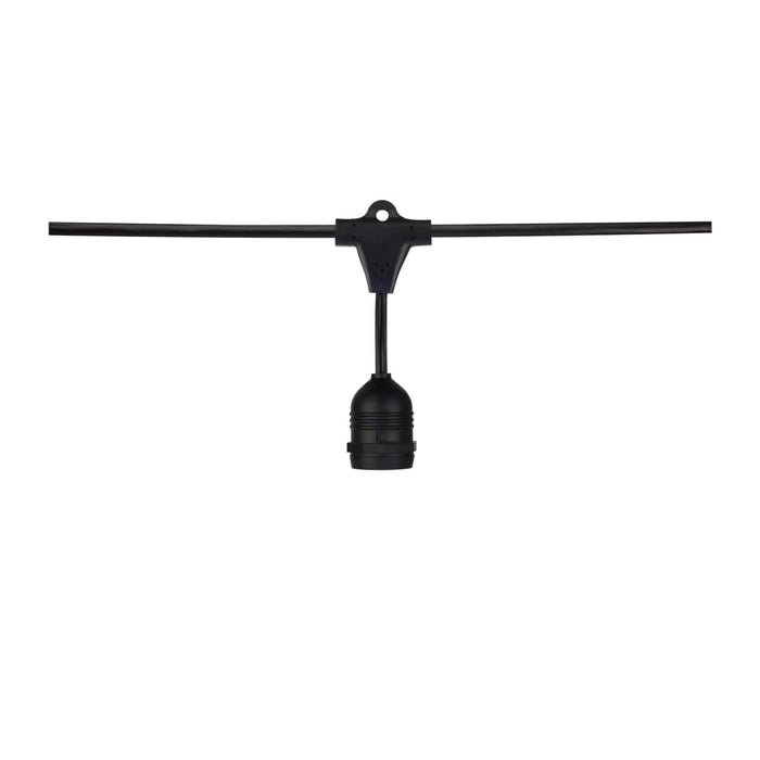 String Light Satco S8039 24Ft - LED String Light - 12 Socketed Black Cord and Plug Only Satco