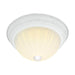 Flush Mount Nuvo SF76-127 2 Light - 13" Flush with Frosted Melon Glass - Textured White Finish Nuvo
