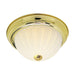 Flush Mount Nuvo SF76-128 3 Light - 15" Flush with Frosted Melon Glass - Polished Brass Finish Nuvo
