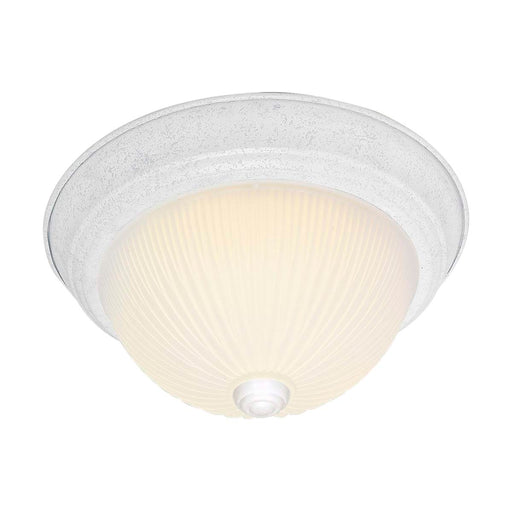 Flush Mount Nuvo SF76-131 2 Light - 11" Flush with Frosted Ribbed - Textured White Finish Nuvo