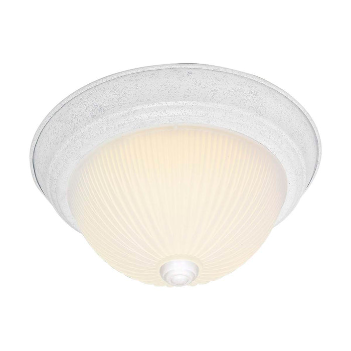 Flush Mount Nuvo SF76-131 2 Light - 11" Flush with Frosted Ribbed - Textured White Finish Nuvo