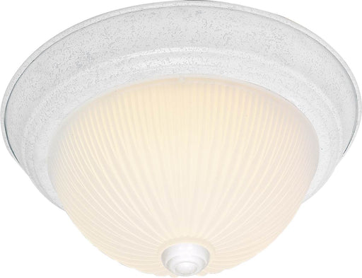 Flush Mount Nuvo SF76-133 2 Light - 13" Flush with Frosted Ribbed - Textured White Finish Nuvo