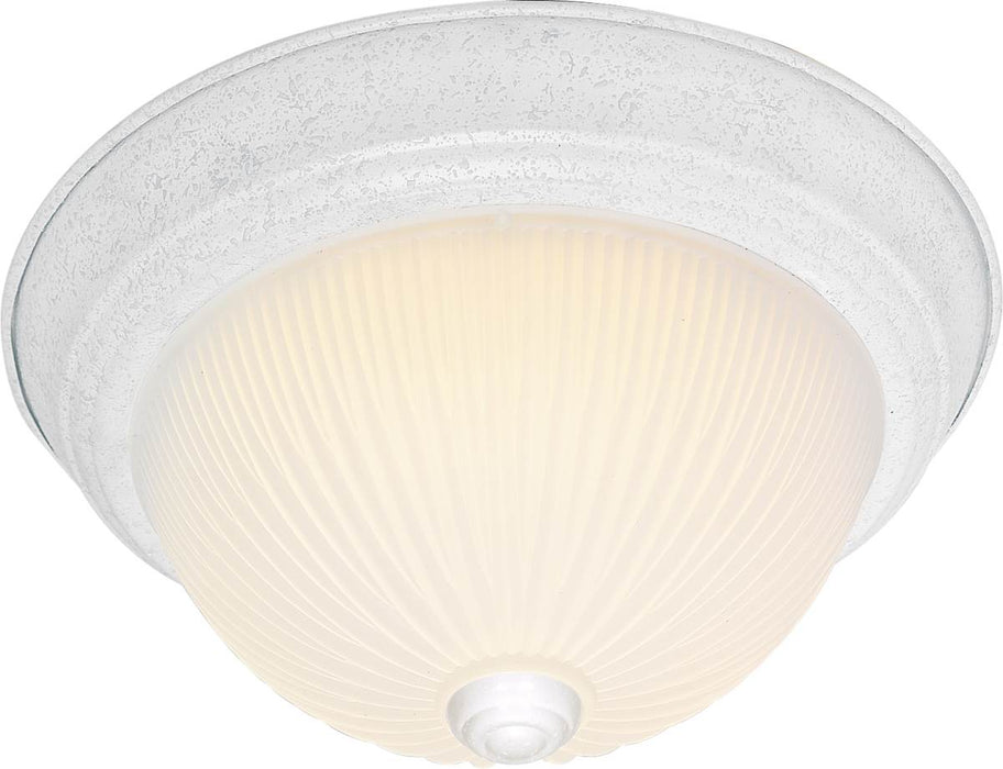 Flush Mount Nuvo SF76-133 2 Light - 13" Flush with Frosted Ribbed - Textured White Finish Nuvo