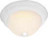 Flush Mount Nuvo SF76-133 2 Light - 13" Flush with Frosted Ribbed - Textured White Finish Nuvo
