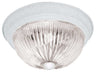 Flush Mount Nuvo SF76-191 2 Light - 11" Flush with Clear Ribbed Glass - Textured White Finish Nuvo