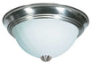 Flush Mount Nuvo SF76-243 2 Light - 11" Flush with Frosted Melon Glass - Brushed Nickel Finish Nuvo