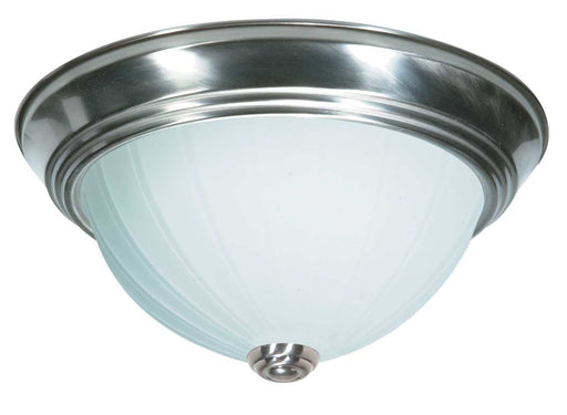 Flush Mount Nuvo SF76-243 2 Light - 11" Flush with Frosted Melon Glass - Brushed Nickel Finish Nuvo