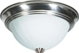 Flush Mount Nuvo SF76-245 3 Light - 15" Flush with Frosted Melon Glass - Brushed Nickel Finish Nuvo