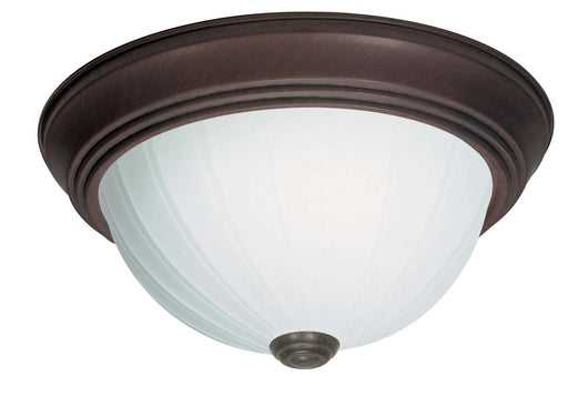 Flush Mount Nuvo SF76-246 2 Light - 11" Flush with Frosted Melon Glass - Old Bronze Finish Nuvo
