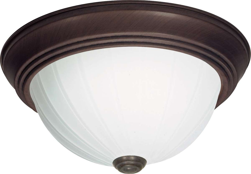 Flush Mount Nuvo SF76-247 2 Light - 13" Flush with Frosted Melon Glass - Old Bronze Finish Nuvo