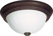 Flush Mount Nuvo SF76-247 2 Light - 13" Flush with Frosted Melon Glass - Old Bronze Finish Nuvo