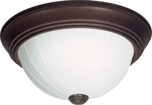 Flush Mount Nuvo SF76-247 2 Light - 13" Flush with Frosted Melon Glass - Old Bronze Finish Nuvo