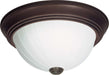 Flush Mount Nuvo SF76-248 3 Light - 15" Flush with Frosted Melon Glass - Old Bronze Finish Nuvo