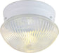 Flush Mount Nuvo SF76-251 1 Light - 8" Flush with Clear Ribbed Glass - White Finish Nuvo