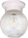 Flush Mount Nuvo SF76-257 1 Light - 6" Flush with Clear Ribbed Glass - White Finish Nuvo