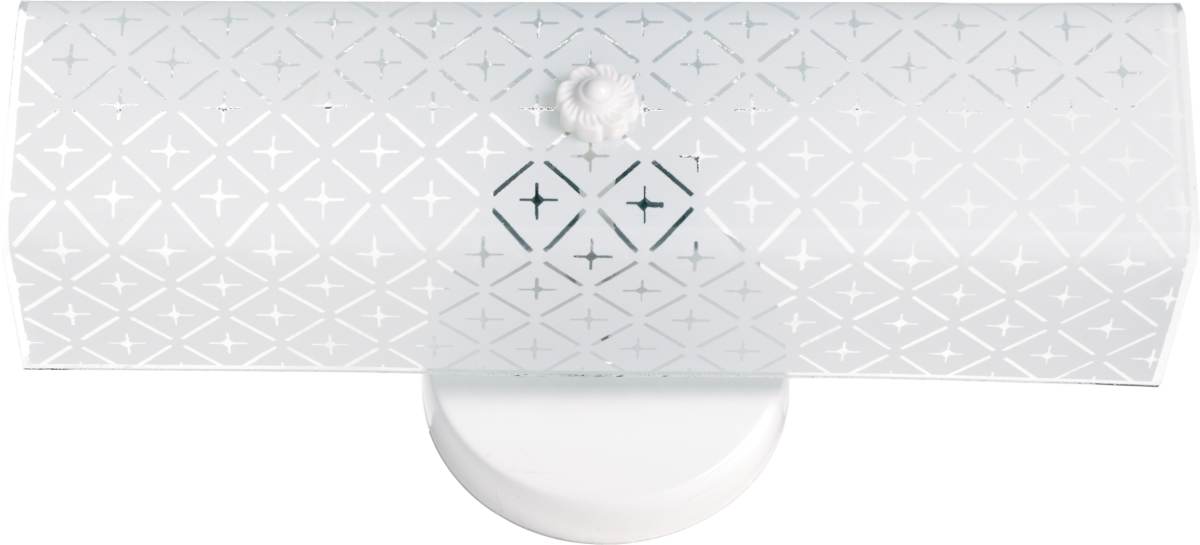 Vanity Nuvo SF76-276 2 Light - 14" Vanity with Diamond "U" Channel Glass - White Finish Nuvo
