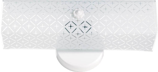 Vanity Nuvo SF76-276 2 Light - 14" Vanity with Diamond "U" Channel Glass - White Finish Nuvo