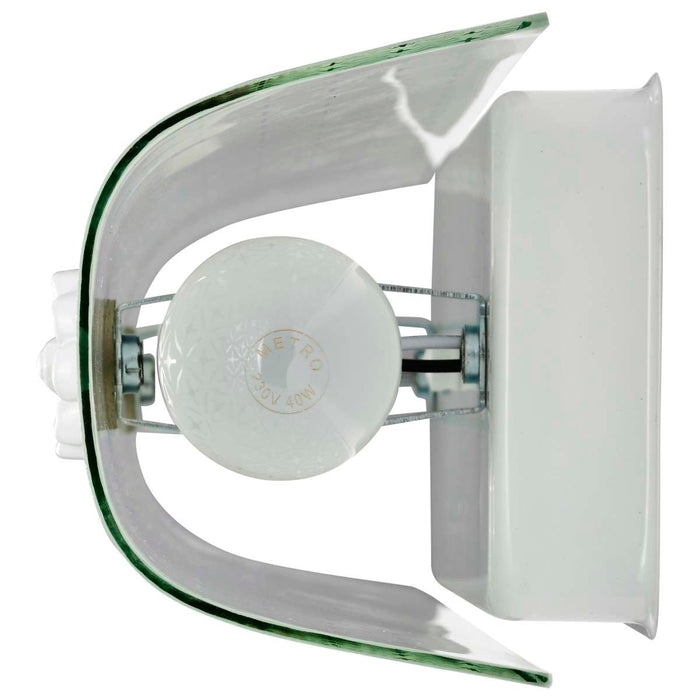 Vanity Nuvo SF76-277 4 Light - 24" Vanity with Diamond "U" Channel Glass - White Finish Nuvo