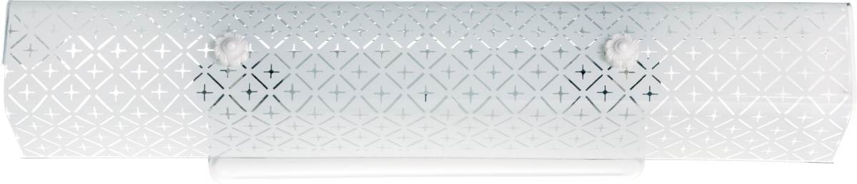 Vanity Nuvo SF76-277 4 Light - 24" Vanity with Diamond "U" Channel Glass - White Finish Nuvo