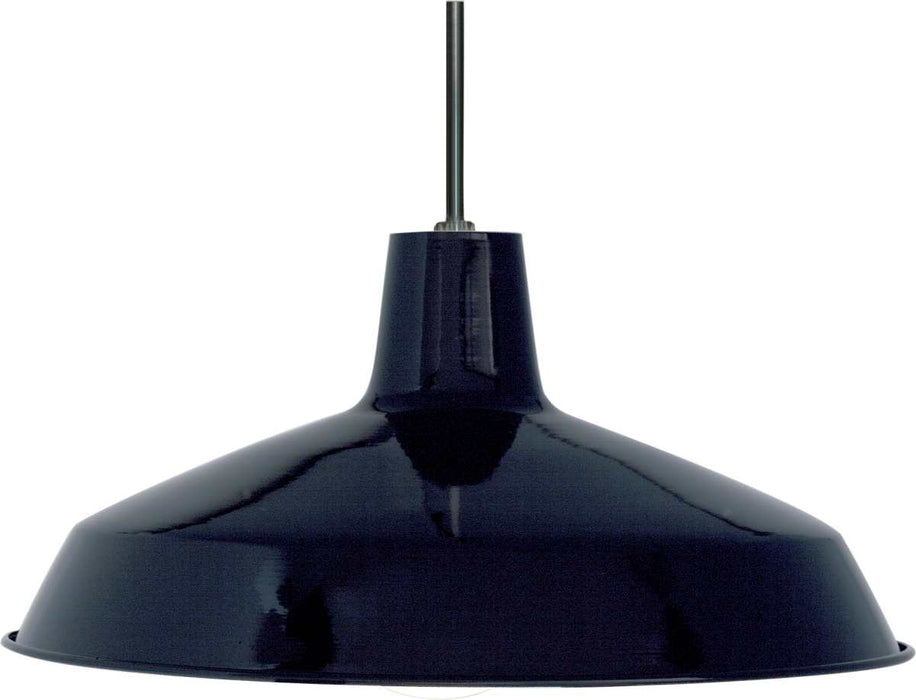 Pendant Nuvo SF76-284 1 Light - 16" - Pendant - Warehouse Shade - Black / Steel Finish Nuvo