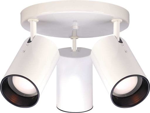 Flush Mount Nuvo SF76-416 3 Light - R20 - Straight Cylinder - White Finish Nuvo