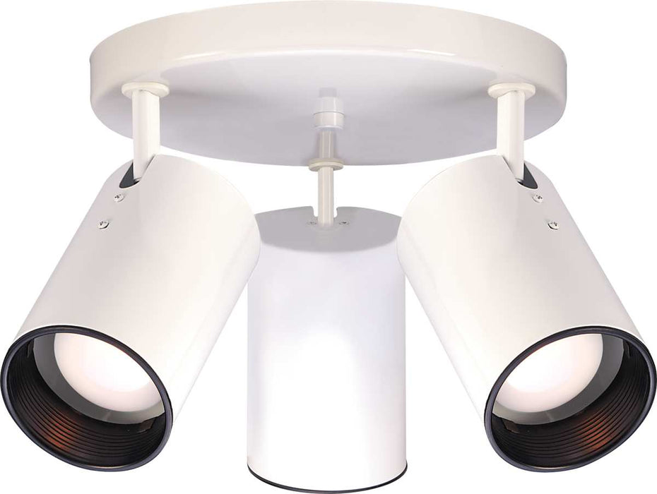 Flush Mount Nuvo SF76-416 3 Light - R20 - Straight Cylinder - White Finish Nuvo