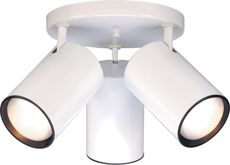 Flush Mount Nuvo SF76-422 3 Light - R30 - Straight Cylinder - White Finish Nuvo