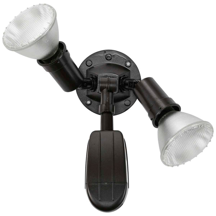 Flood Light Nuvo SF76-503 2 Light - 10" - Flood Light - Exterior - PAR38 with Adjustable Swivel & Motion Sensor - Bronze Finish Nuvo