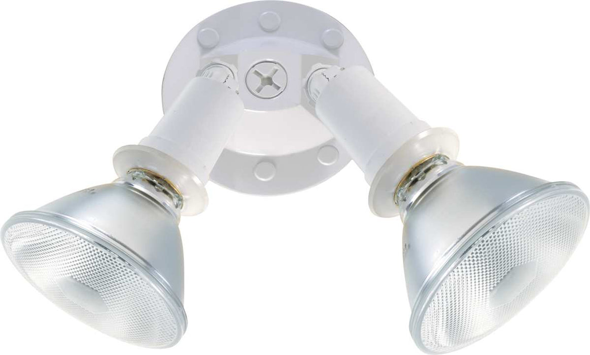 Flood Light Nuvo SF76-522 2 Light - 10" - Flood Light - Exterior - PAR38 with Adjustable Swivel - White Finish Nuvo