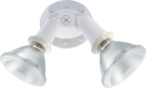 Flood Light Nuvo SF76-522 2 Light - 10" - Flood Light - Exterior - PAR38 with Adjustable Swivel - White Finish Nuvo