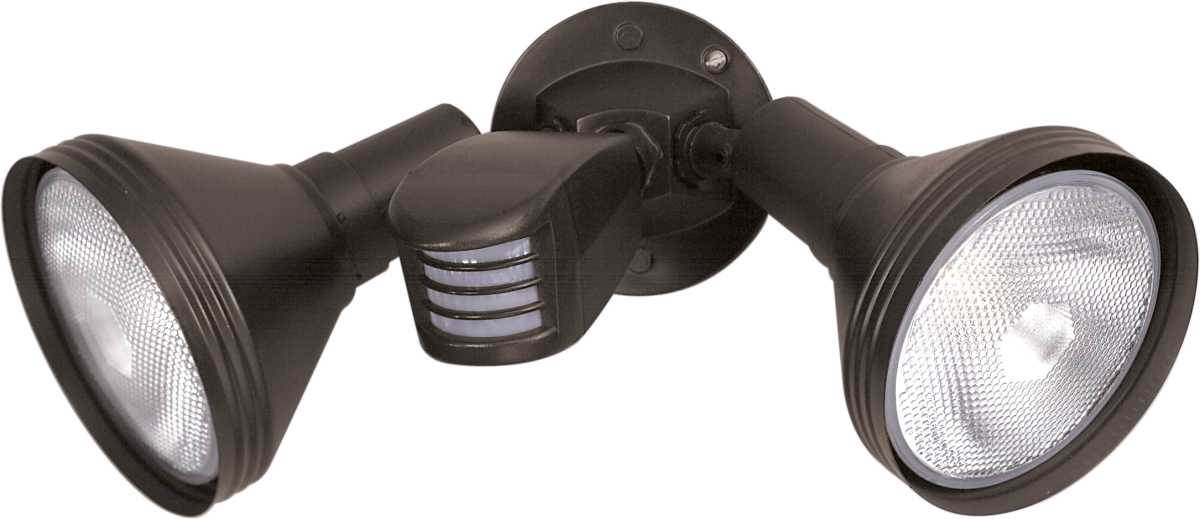 Flood Light Nuvo SF76-531 2 Light - 14" - Flood Light - Exterior - PAR38 with Adjustable Swivel & Motion Sensor - Bronze Finish Nuvo